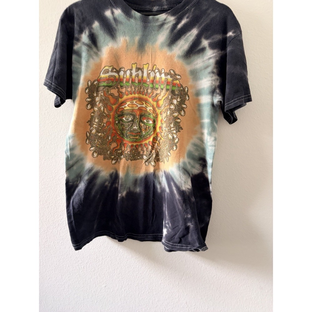Sublime T-Shirt Men's Tie Dye Sun Logo Graphic Short Sleeve Band Tee Size L